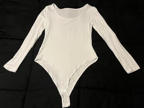 White Long Sleeve Bodysuit - Image 4