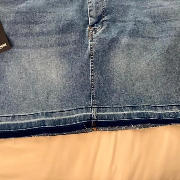 True Religion Studded Denim Mini Skirt Light Mellow Wash - Image 4