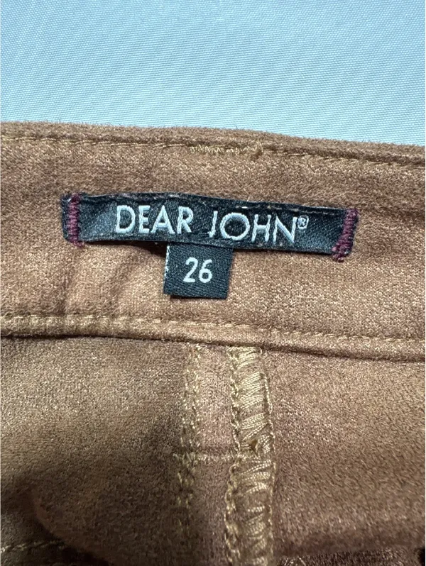 Dear John Brown Faux Suede Skinny Pants - Image 4