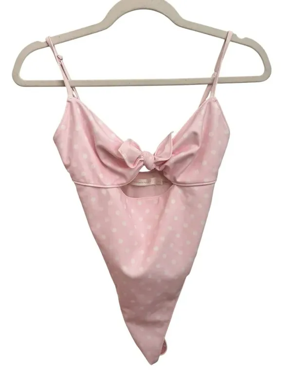 LoveShackFancy Harley Polkadot One-Piece Swimsuit in pink Large - Image 3