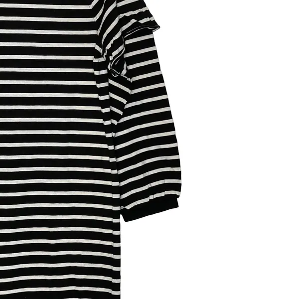 Gap T-Shirt Dress Size XS Black White Striped Womens Blended Fabric‎ LS Pullover - Image 3