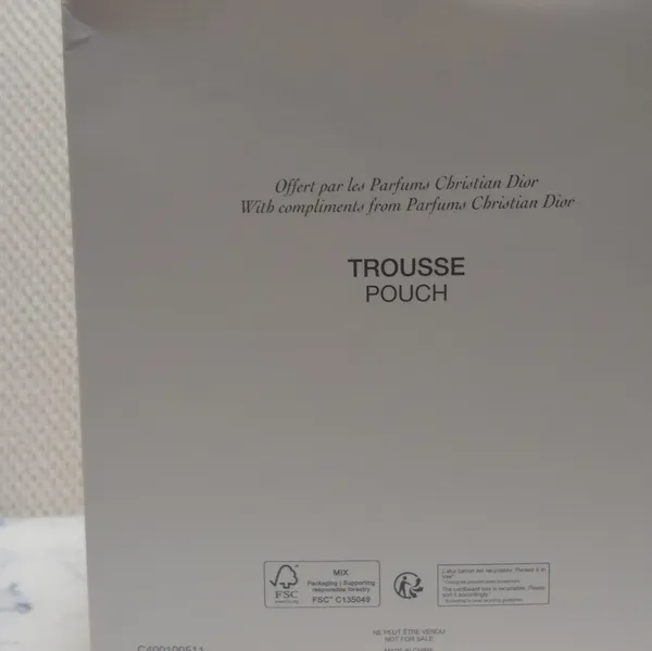Dior Cream Drawstring Bucket Trousse Pouch Cosmetic Bag - Image 11