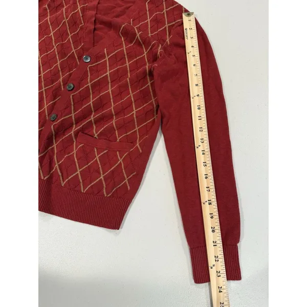 Lands End Cardigan Med/Lg 100%Cotton Oversized Academia Preppy Collegiate Twee - Image 6