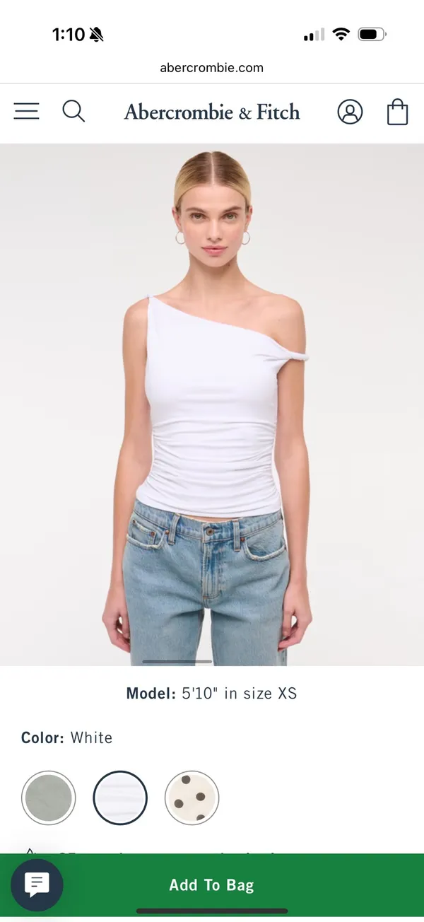 Abercrombie Asymmetrical Top One-Shoulder - Image 2