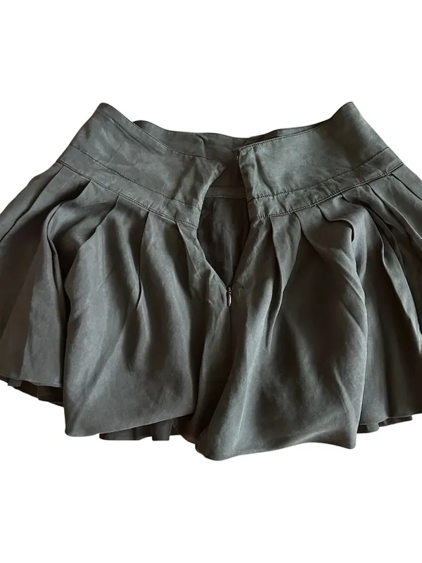 Free People Black Pleated Mini Skirt Size 4 Coquette Dark Academia - Image 2