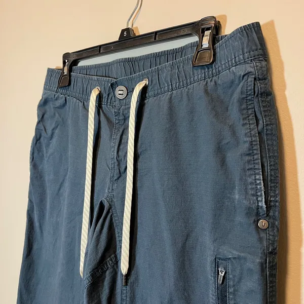 Vuori Ripstop Pant Navy Blue Organic Cotton Stretch Joggers Women's Medium - Image 6