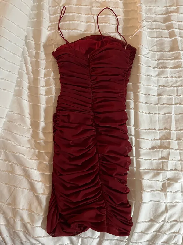 Princess Polly Burgundy Mini Dress - Image 3