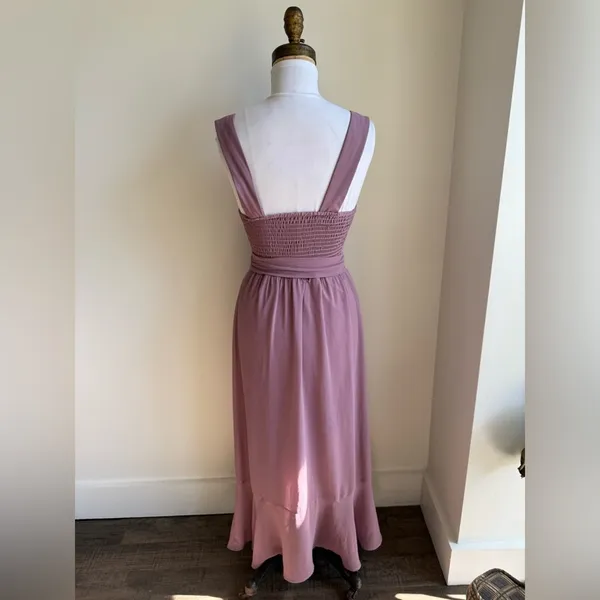 Show Me Your Mumu Women Claire Midi Dress Chiffon Antique Rose Side Slit Size XS - Image 5