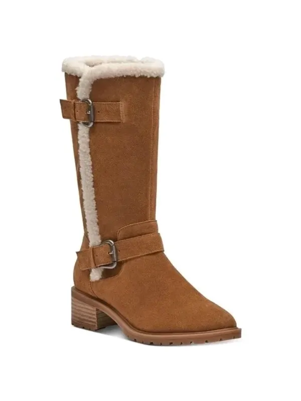 Lucky Brand Genuine Leather Suede Womens Boots Buckle Full Zip Size 7 - Image 10