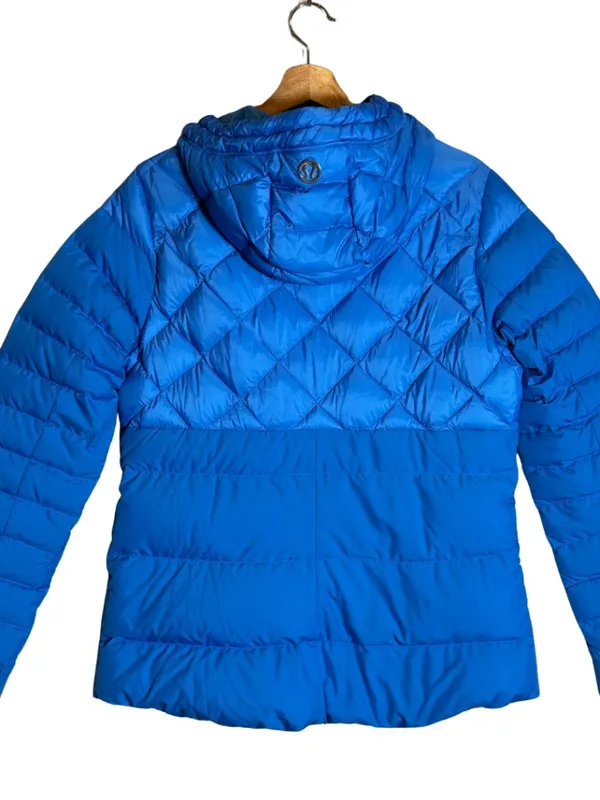 Lululemon Fluffin' Awesome Goose Down Jacket Women's 8* Cornflower Blue Hooded - Image 6