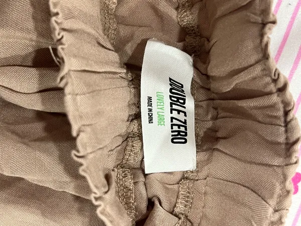 Double Zero Beige Palazzo Pants, - Image 7