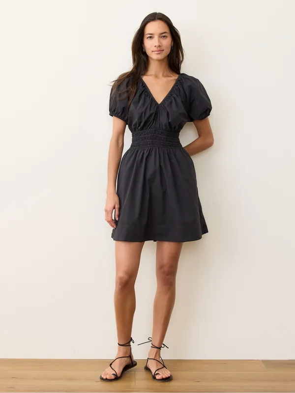 Marine Layer Emery‎ Poplin Mini Dress Black Size XL - Image 4