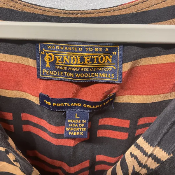 Pendleton The Portland Collection Silk Dress‎ Geometric Print Size L - Image 4
