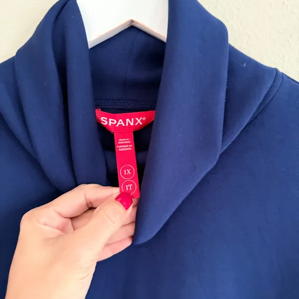 Spanx AirEssentials Turtleneck Dress Timeless Navy Size 1X 21724R Soft - Image 10