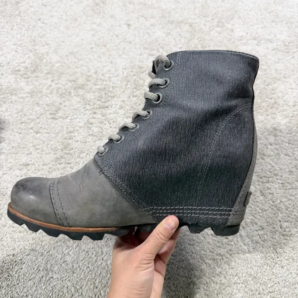 Sorel Women’s PDX Lexie Wedge Lace-Up Ankle Boots Bootie in Gray Quarry 10 - Image 13