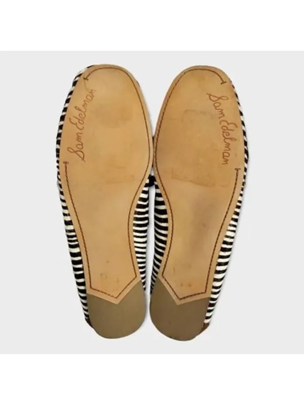 Sam Edelman Aurora Leather Zebra Animal Print Cow Hair Tassel Loafers Sz 7.5M - Image 11