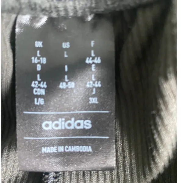 adidas‎ Tiro Cut 3-Stripes Corduroy Velour Track Pants Gray L - Image 9
