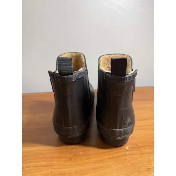 Chooka Rain Boots Delridge Chelsea Black Faux Fur Lined Waterproof Size 9 - Image 5