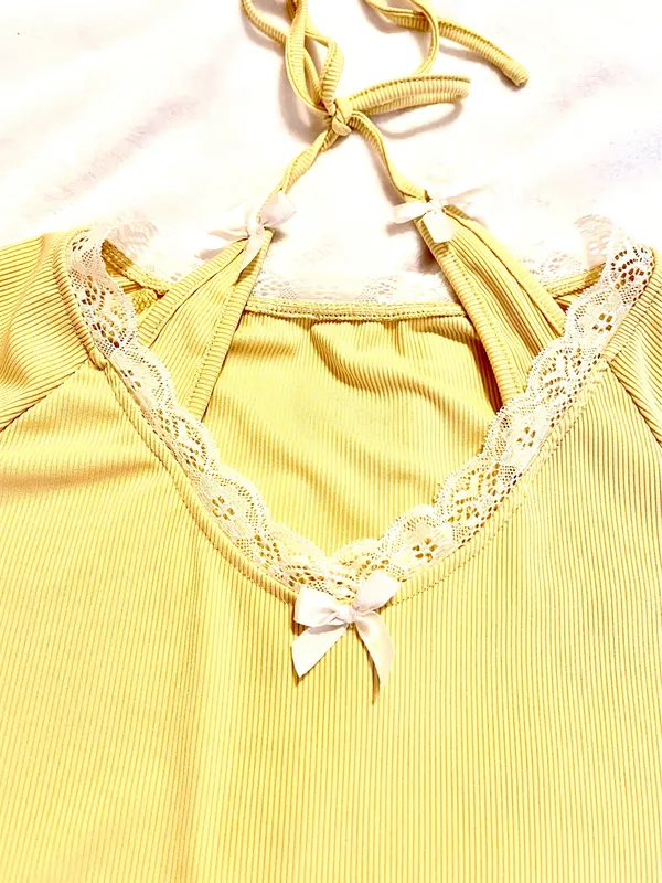 Lemon Yellow Halter/Tee - Image 3