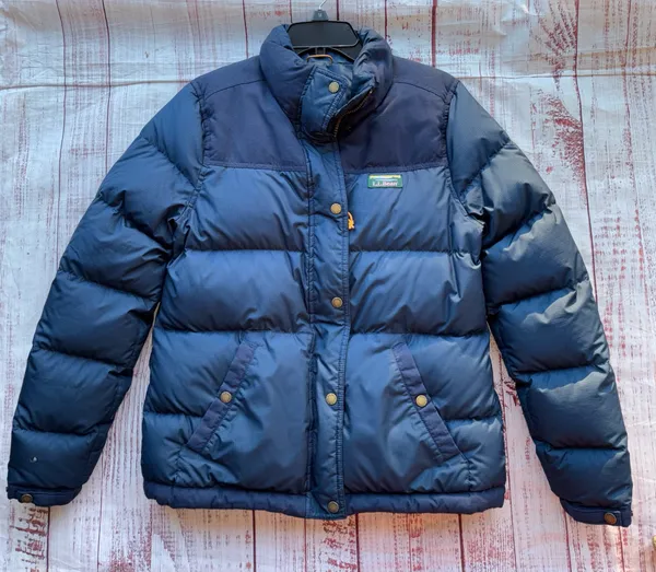 LL Bean Mountain Classic Down Tech Jacket Women's Navy Blue S Puffer Winter Coat - Image 5