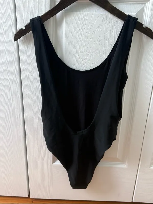 Aerie Black One Piece Low Back Swimsuit - Image 4