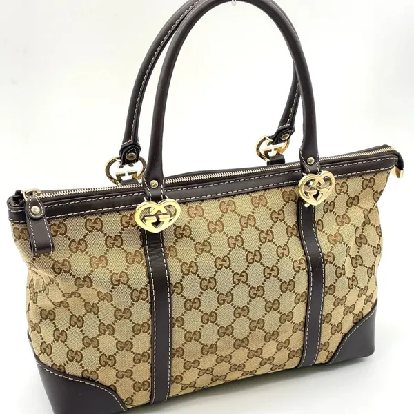 Gucci GG monogram canvas and leather tote - Image 4