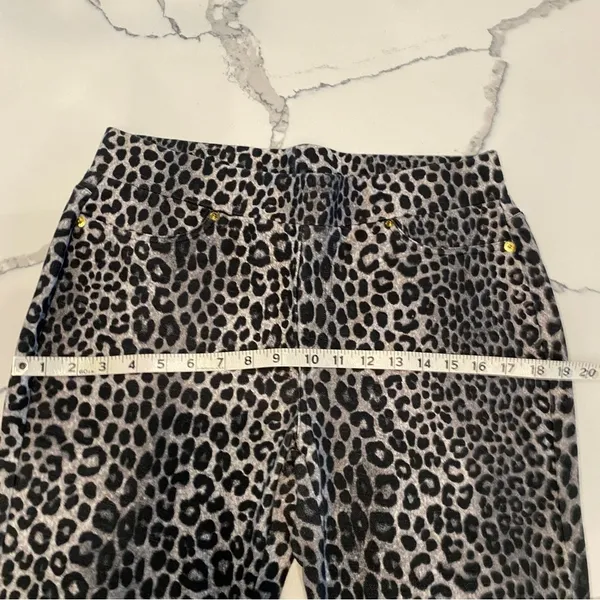Ladies Michael Kors Snow Leopard Ponte Pants Pull-On Leggings L - Image 10