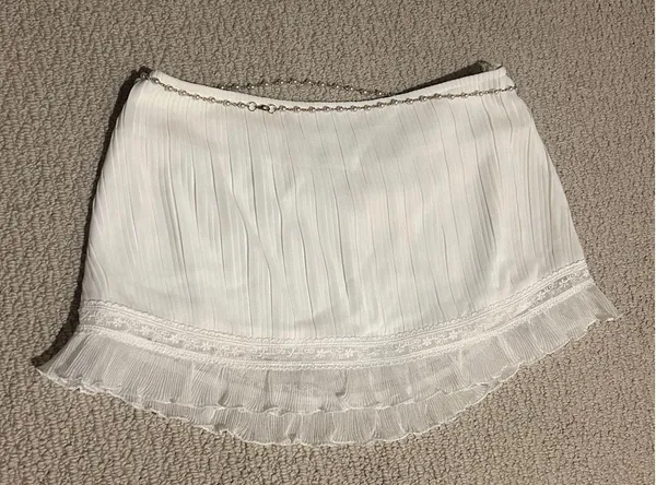 Mini Skirt White Size XS - Image 2