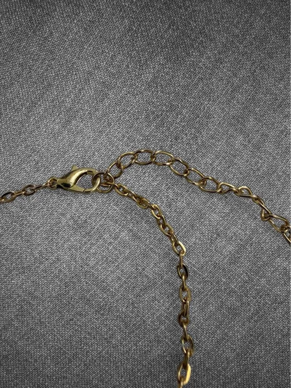 Gold Hamsa Hand Charm Chain Bracelet - Image 5