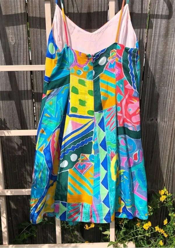 Ralph Lauren Abstract Silk Print Sundress S - Image 6