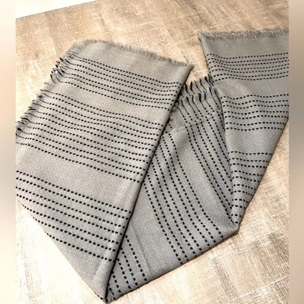 J. Crew Striped Scarf Fringe Oversize Wrap OS Travel Fall Winter Academia Preppy - Image 7