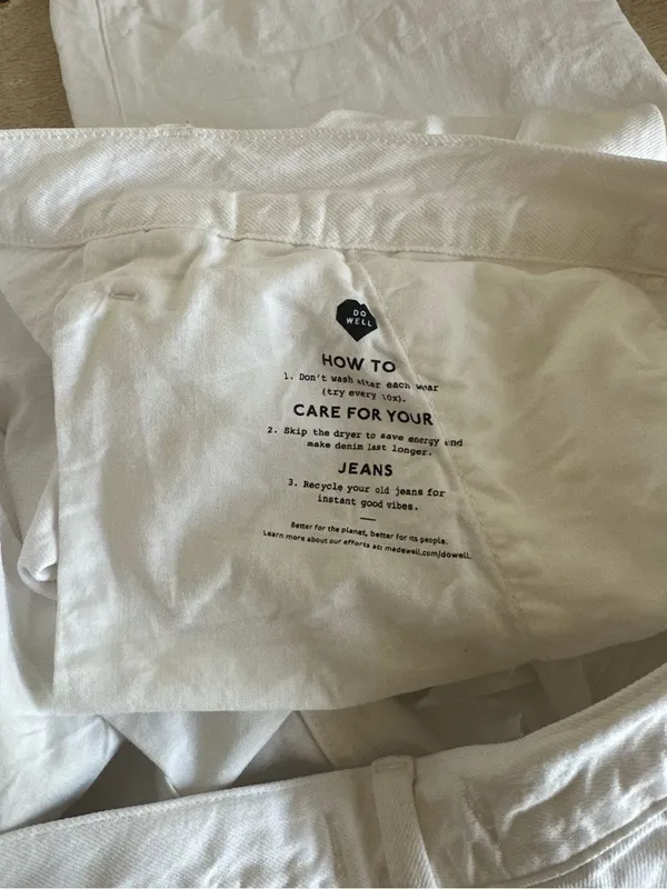 Madewell White Baggy Straight Wide Leg Jeans - Image 10