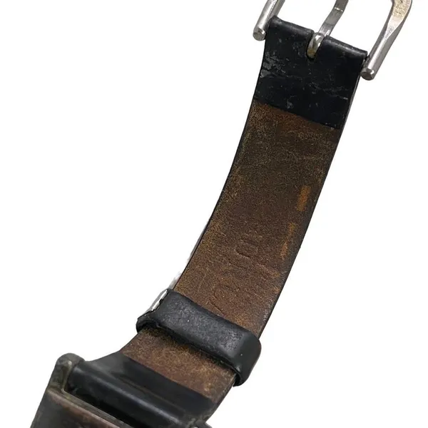 FURLA 925 Sterling Silver Black‎ Leather Watch - Image 4