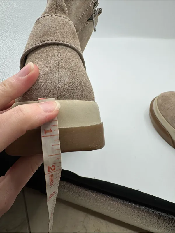 Free People Bodhi Harness Sneaker Bootie Moon Rock Suede Size 9.5 fall autumn - Image 7