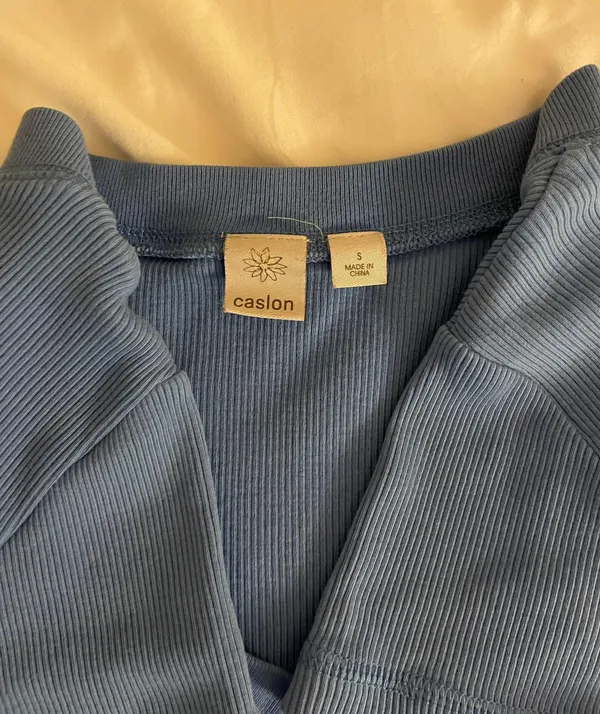 Blue V Neck Shirt - Image 3