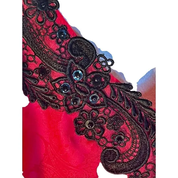 VTG Y2K Victoria's Secret Gold Label Hot Pink & Black Slip Dress Sz S - Image 4