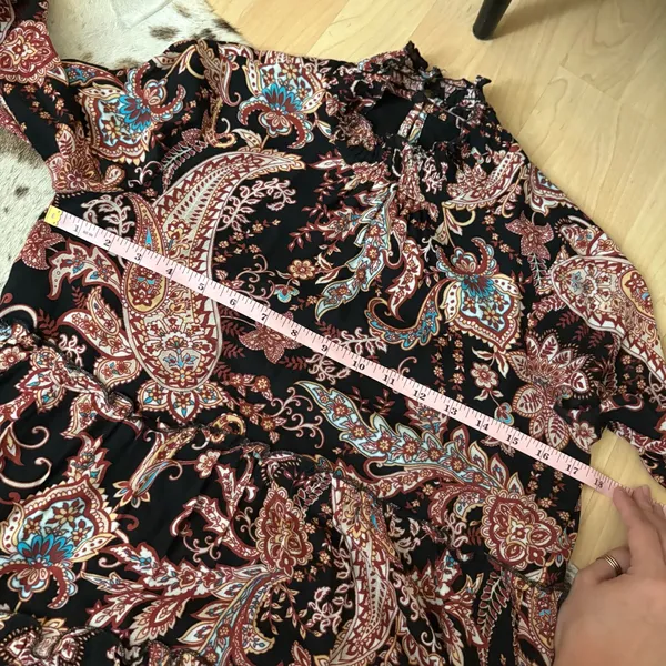 ANTHROPOLOGIE Cady Tiered Tunic Dress Paisley Boho Mini Size‎ XXS - Image 9