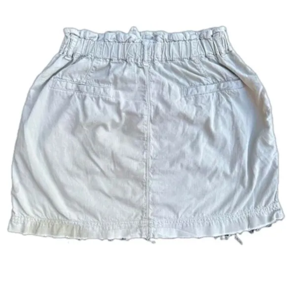 Zara Green Paperbag Waist Mini Skirt Medium Distressed Casual Cottagecore - Image 2
