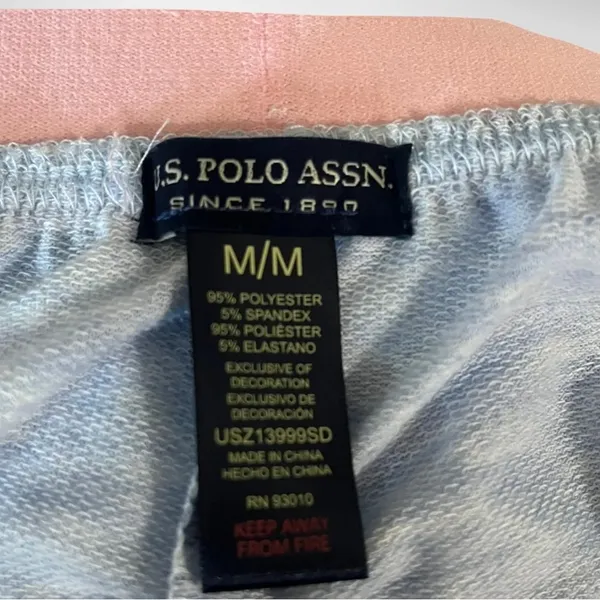 U.S. POLO ASSN. Women's Short Sleeve Sleep Top And Jogger Pant Set Medium | NWOT - Image 4