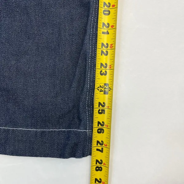 Bliss and Mischief Jeans Womens Size 2 Blue Contrast Stitch Wide Leg Workwear - Image 5