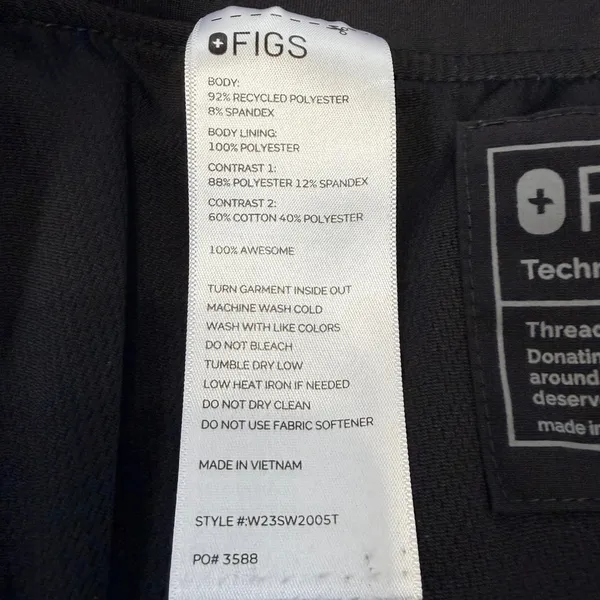 FIGS Black FREEx Lined Zamora High Waisted Womens‎ XL Tall Jogger Scrubs - Image 9