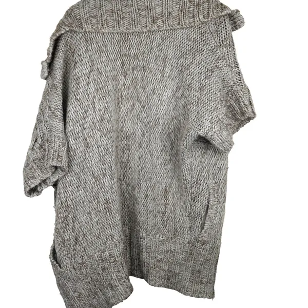 Miss Selfridge Cable Knit Button-Up‎ Chunky Cardigan Women's Size 10 Wool Blend - Image 8