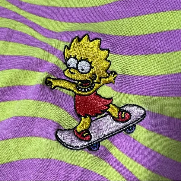 The Simpsons Lisa Simpson Embroidered Ruched Tee - Image 4