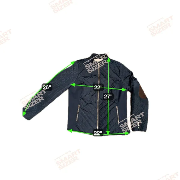 Quilted Moto Jacket Sherpa Lined Y2K Equestrian Elbow Patch Navy 1X Cavalini‎ - Image 6