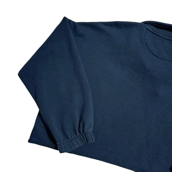 Aerie Black Cotton Blend Cropped Pullover Womens US M - Image 7