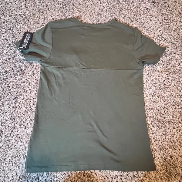 Elwood Olive Green‎ Grid Print Zip Pocket T-Shirt Mens Medium NWT Streetwear - Image 7