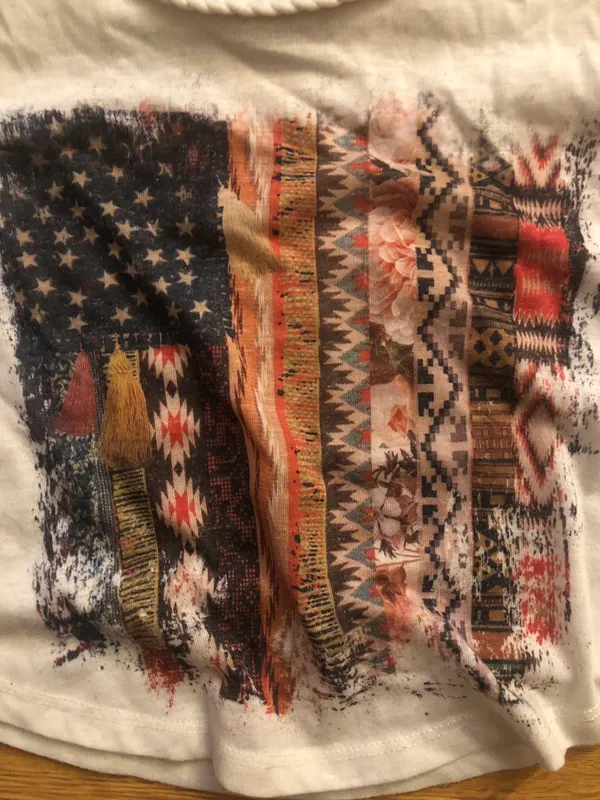 American Flag Tank Top White Size L - Image 2