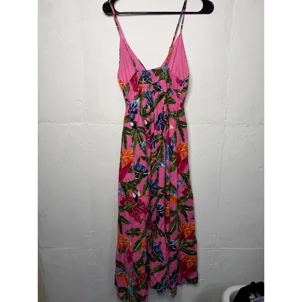 NEW By the River Pink Tropical Floral Maxi Dress Size Medium - Image 4