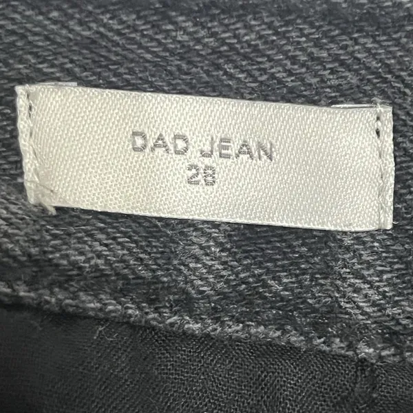 PacSun Womens Dad Jean Black High Rise Straight‎ Leg Button Fly Denim Size 28 - Image 9