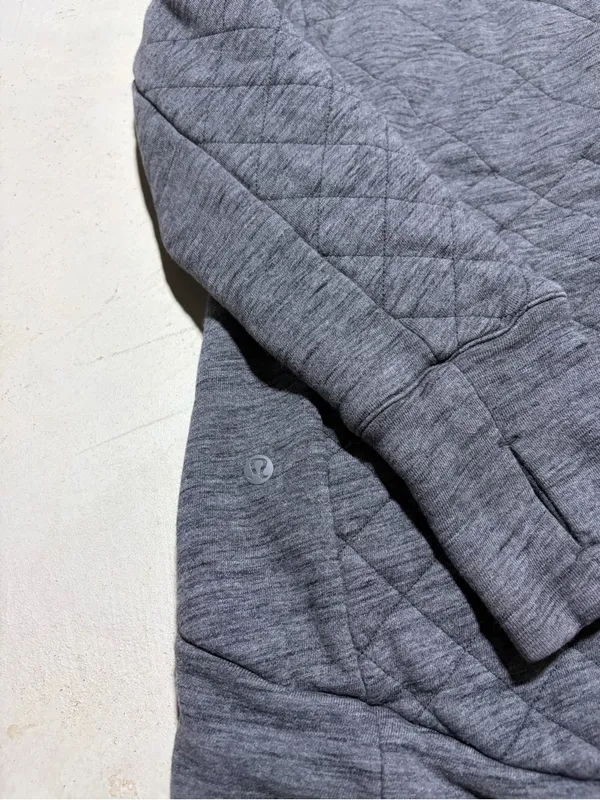 Lululemon forever warm Quarter-Zip Quilted Pullover Gray 2 - Image 9